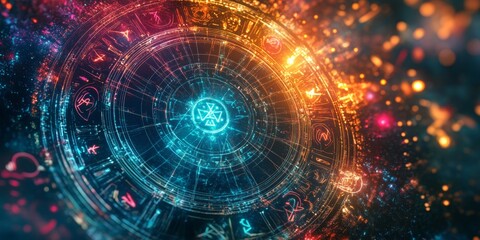 Obraz premium Exploring the Cosmic Connection: Astrology and the Mysteries of the Universe