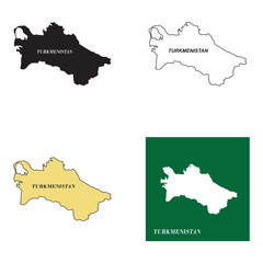 Fototapeta premium Turkmenistan map icon design