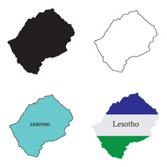 Map of Lesotho region design