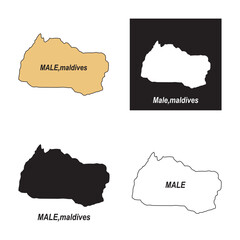 Map of Male, capital of the Maldives
