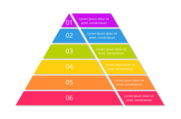 Vector Infographic Pyramid Chart Scheme.