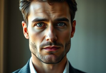 Obraz premium Stylish man with natural light portrait