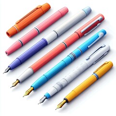 A vibrant collection of elegant pens: Explore the artistry of writing instruments. Perfect for professionals, students, and creative minds.