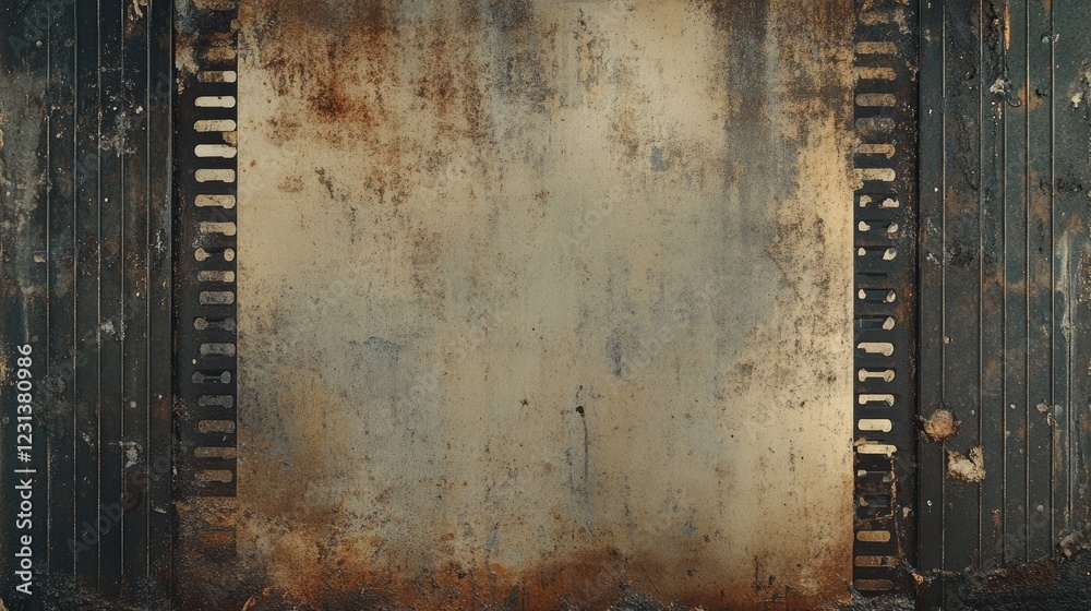 Aufkleber a blank, empty film strip background, offering a clean canvas for adding custom elements, text, or i