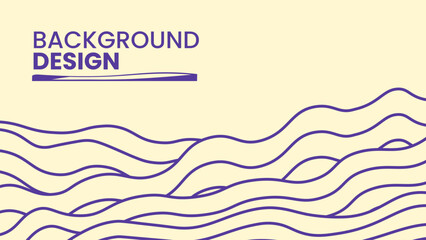 Abstract Purple Wavy Lines Background With Modern Minimalist Design Aesthetic