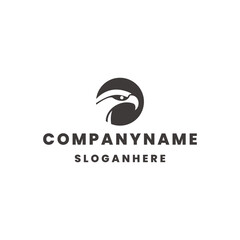 Head eagle logo design template vector illustration on white background