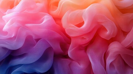 Fototapeta premium Rainbow fabric folds, texture, studio, ombre, design