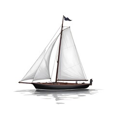 Obraz premium sailing ship isolated on white