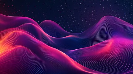 Abstract Pink and Purple Wavy Lines Background Design
