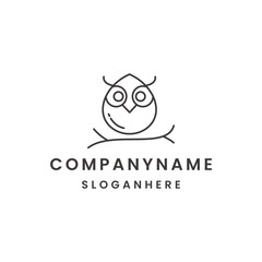 Owl logo design template vector illustration on white background