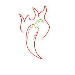 chili fire symbol design