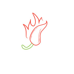 chili fire symbol design