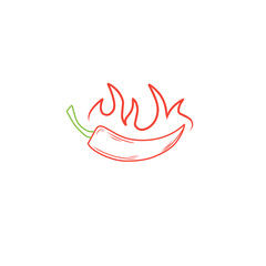 chili fire symbol design