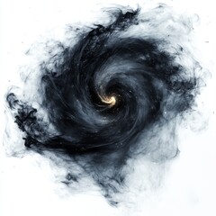 Fototapeta premium Abstract swirling dark nebula with bright center.