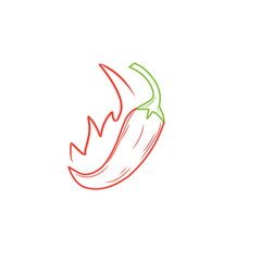 chili fire symbol design