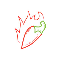 chili fire symbol design