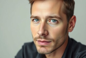 Obraz premium Male portrait with neutral background
