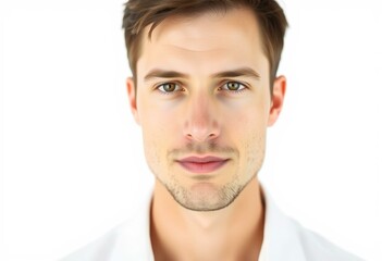 Fototapeta premium Male portrait on neutral background