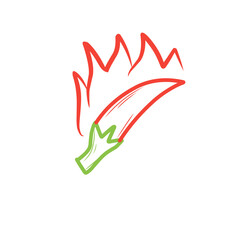 chili fire symbol design