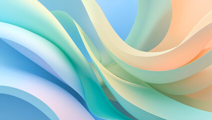 Obraz premium Bright abstract health and wellness background with smooth curves, perfect for text about mental health