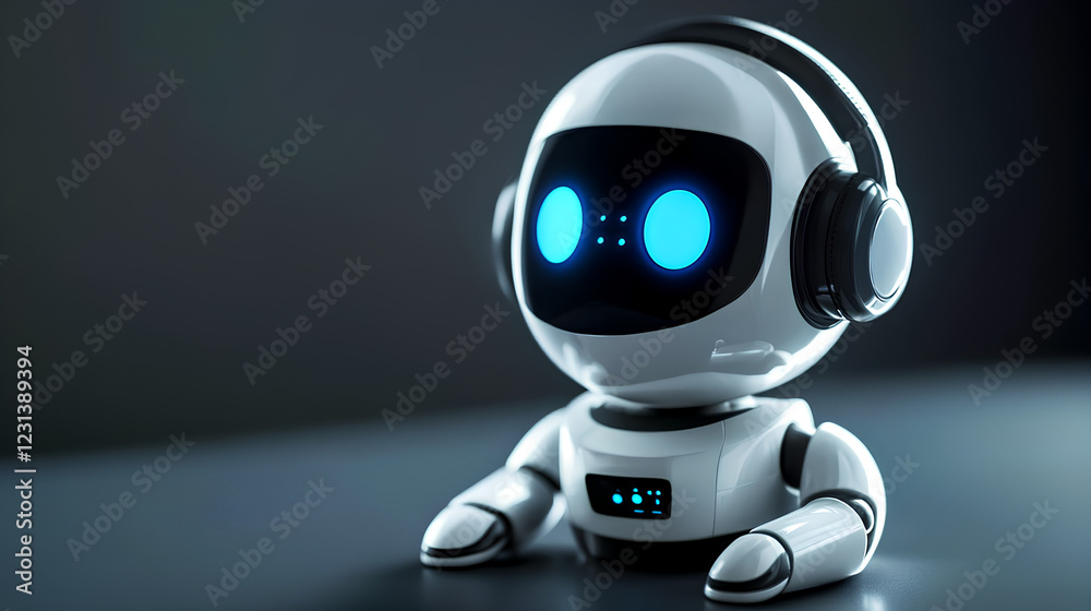 Poster chatbot conversation assistant. person using online customer service with chatbot to get support. ai