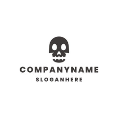 Skull logo design template vector illustration on white background