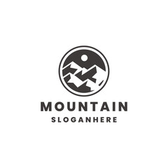 Mountain logo design template vector illustration on white background