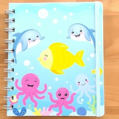 Naklejka premium Notebook cover pattern