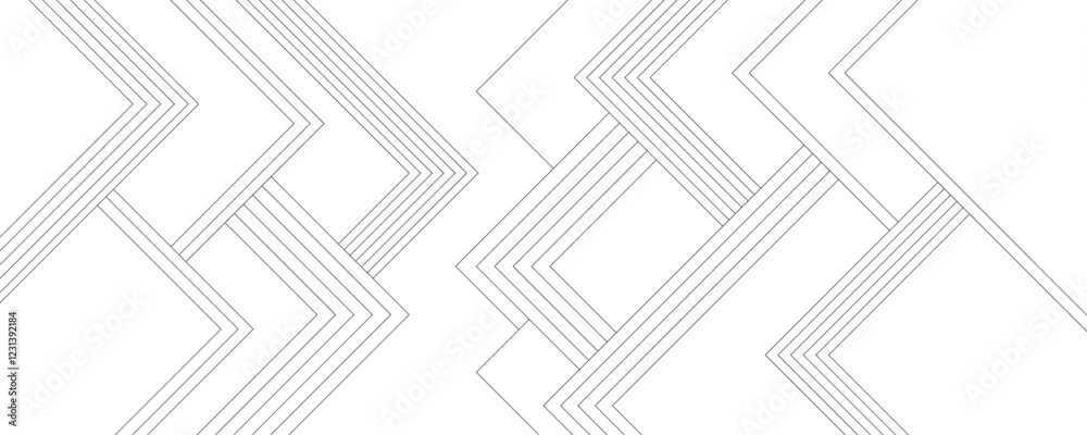 Poster Geometric lines seamless pattern. Modern sport style linear ornament ,Repeat design. Digital future technology concept. Background of geometric patterns and square patterns.