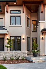 Modern Architectural Design: Luxurious Home Exterior with Contemporary Style