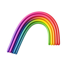 Fototapeta premium Colorful abstract rainbow design with glossy tubes