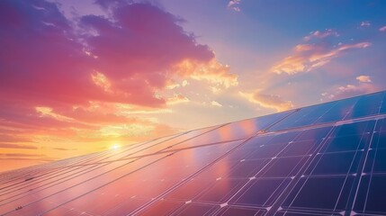 Solar cell in solar farm, Alternative energy and sustainable energy, photovoltaic, Pure energy renewable, clean energy, solar energy, reduce global warming, environment, green energy