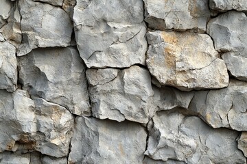 Fototapeta premium Close up detail of a natural rock wall surface with various textures and colors
