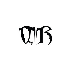 QR monogram logo design letter text name symbol monochrome logotype alphabet character simple logo