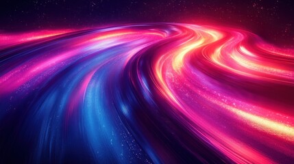 Fototapeta premium Futuristic Iridescent Abstract Background Design with Neon Lighting and Curved Lines