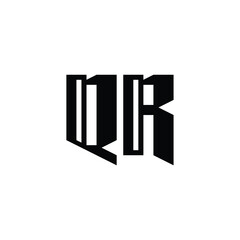QR monogram logo design letter text name symbol monochrome logotype alphabet character simple logo