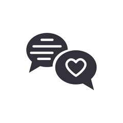 Social media chat solid icons, minimalist vector illustration ,simple transparent graphic element .Isolated on white background