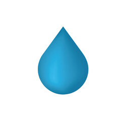 Realistic Water Drop Vector - Blue Liquid Droplet Illustration | Blue Water Droplet Vector - Clean Liquid Drop Design | 3d Drop Vector Icon