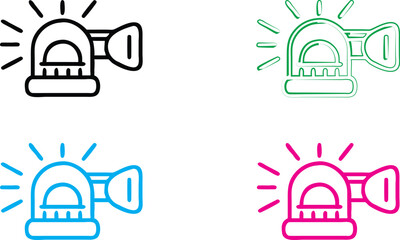 Minimalist icon set, gear symbols with checkmarks, simple line drawings, monochromatic color schemes, black, green, blue, and pink variations, clean vector graphics, productivity concept, quality assu