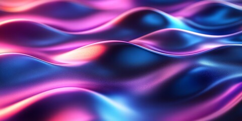 Stunning 3D render of glossy metallic blue and purple abstract shapes with smooth curves, set against a dark background, perfect for modern and futuristic designs