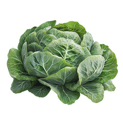 Obraz premium Large green cabbage with many leaves