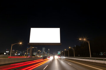 Blank billboard mockup ready for new advertisements