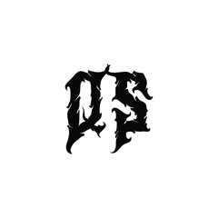 QS monogram logo design letter text name symbol monochrome logotype alphabet character simple logo
