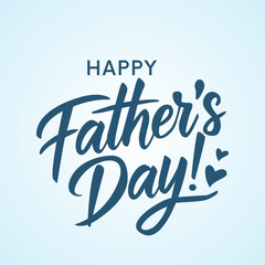 greeting banner or card with hand lettering Happy Father's Day. vector illustration isolated on white background