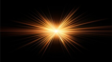 A radiant burst of golden light with dynamic rays extending outward against a dark background, creating a striking visual impact.