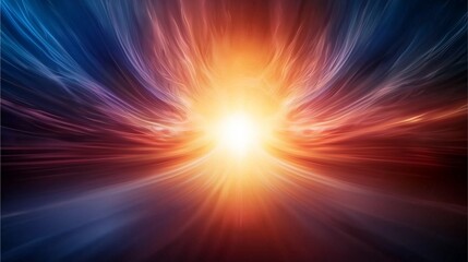 Obraz premium A vibrant explosion of light and color, creating a dynamic visual effect that evokes a sense of energy and motion.