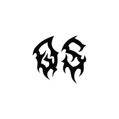 QS monogram logo design letter text name symbol monochrome logotype alphabet character simple logo