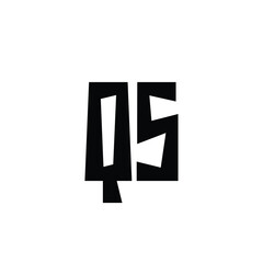 Fototapeta premium QS monogram logo design letter text name symbol monochrome logotype alphabet character simple logo