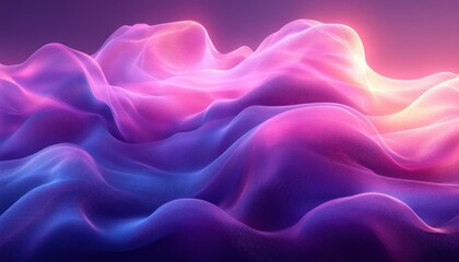 Obraz premium Vibrant Abstract Fluid Art Background in Purple and Blue with Dynamic Curves