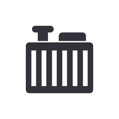 Car engine solid icons, minimalist vector illustration ,simple transparent graphic element .Isolated on white background